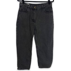 Women Petite Black Collusion 100% Cotton High Rise Mom Jeans Style X006 Sz 30x26